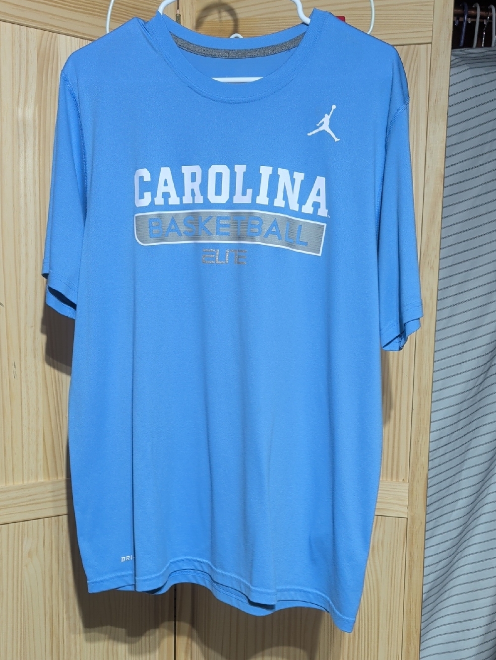 Jordan Carolina Basketball Elite Short Sleeve Tee - Light Blue